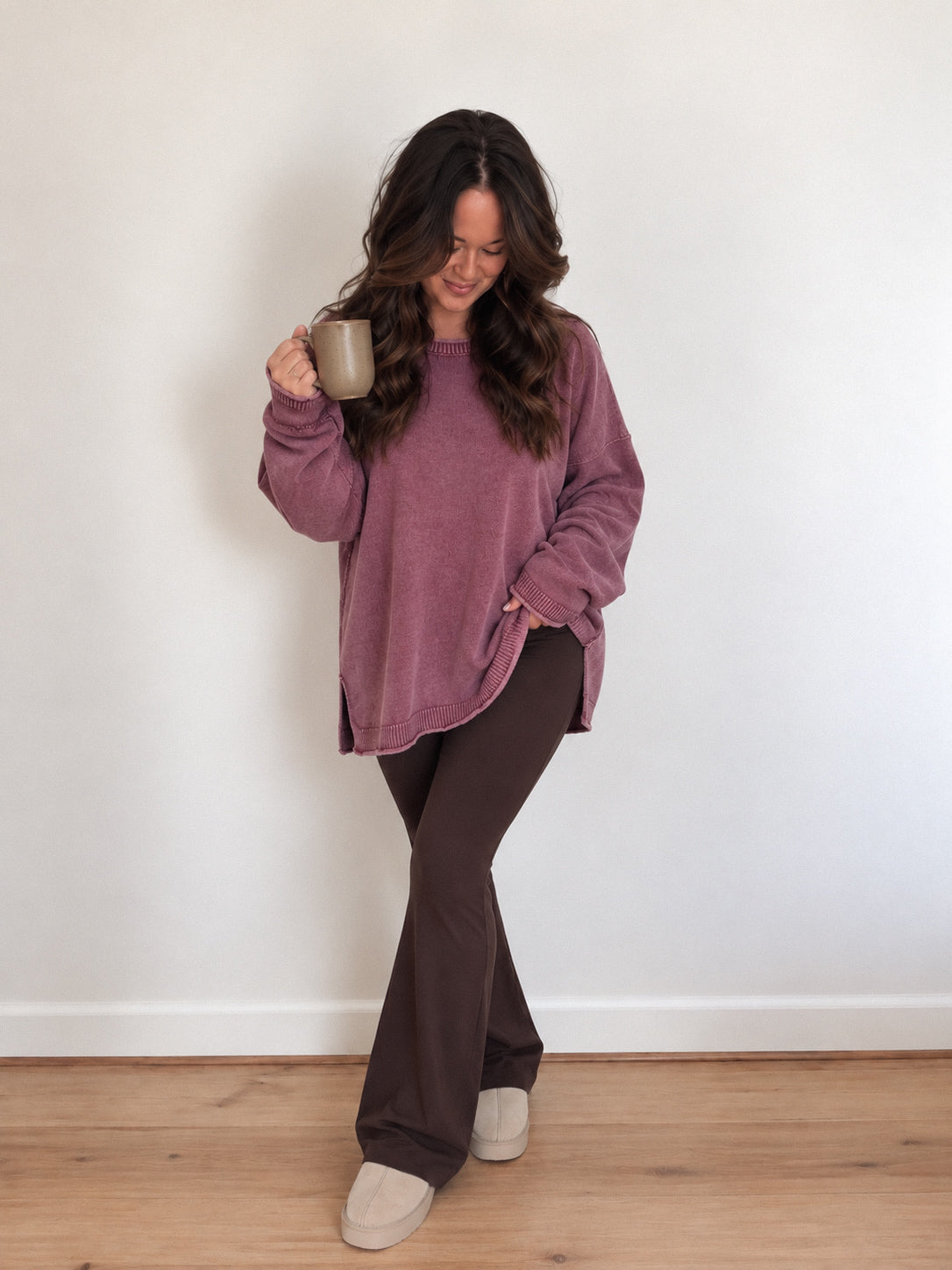 Just A Comfy Girl Sweater - Berry
