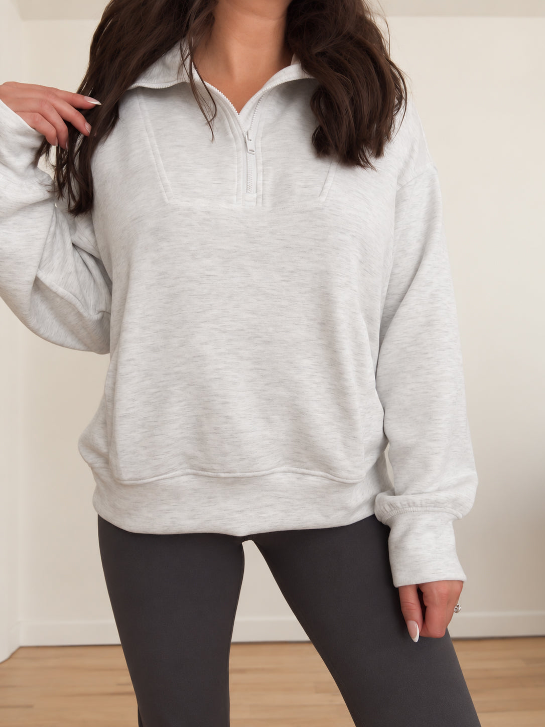 Hali Pullover - Heather Grey