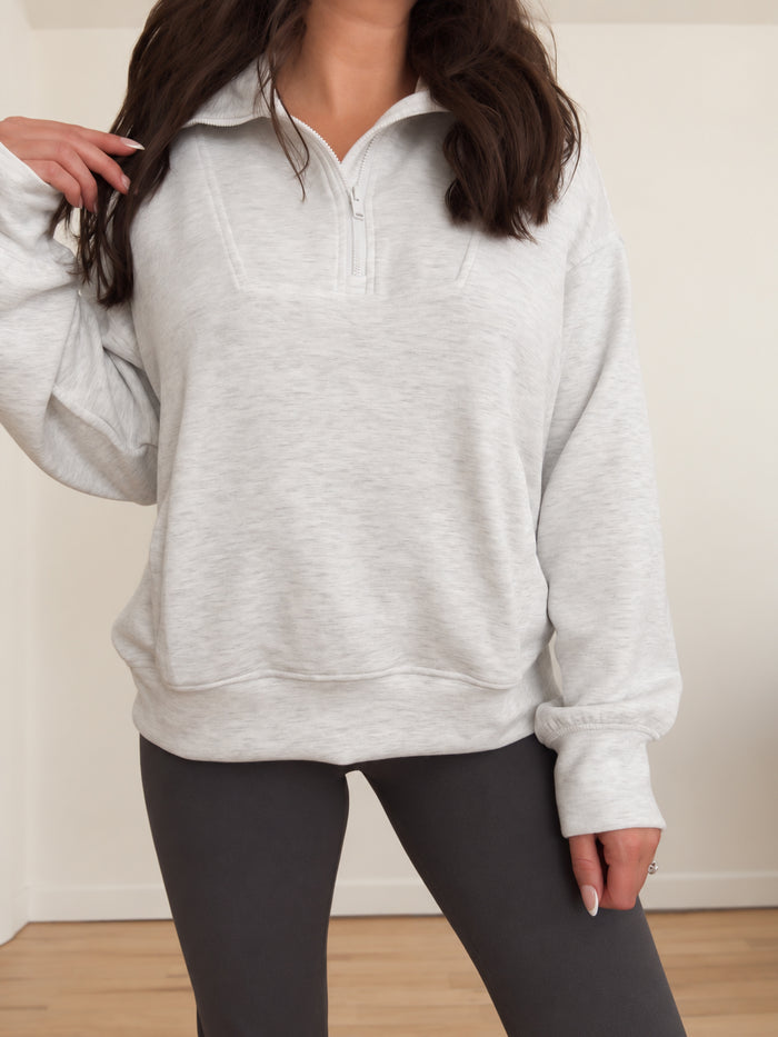 Hali Pullover - Heather Grey