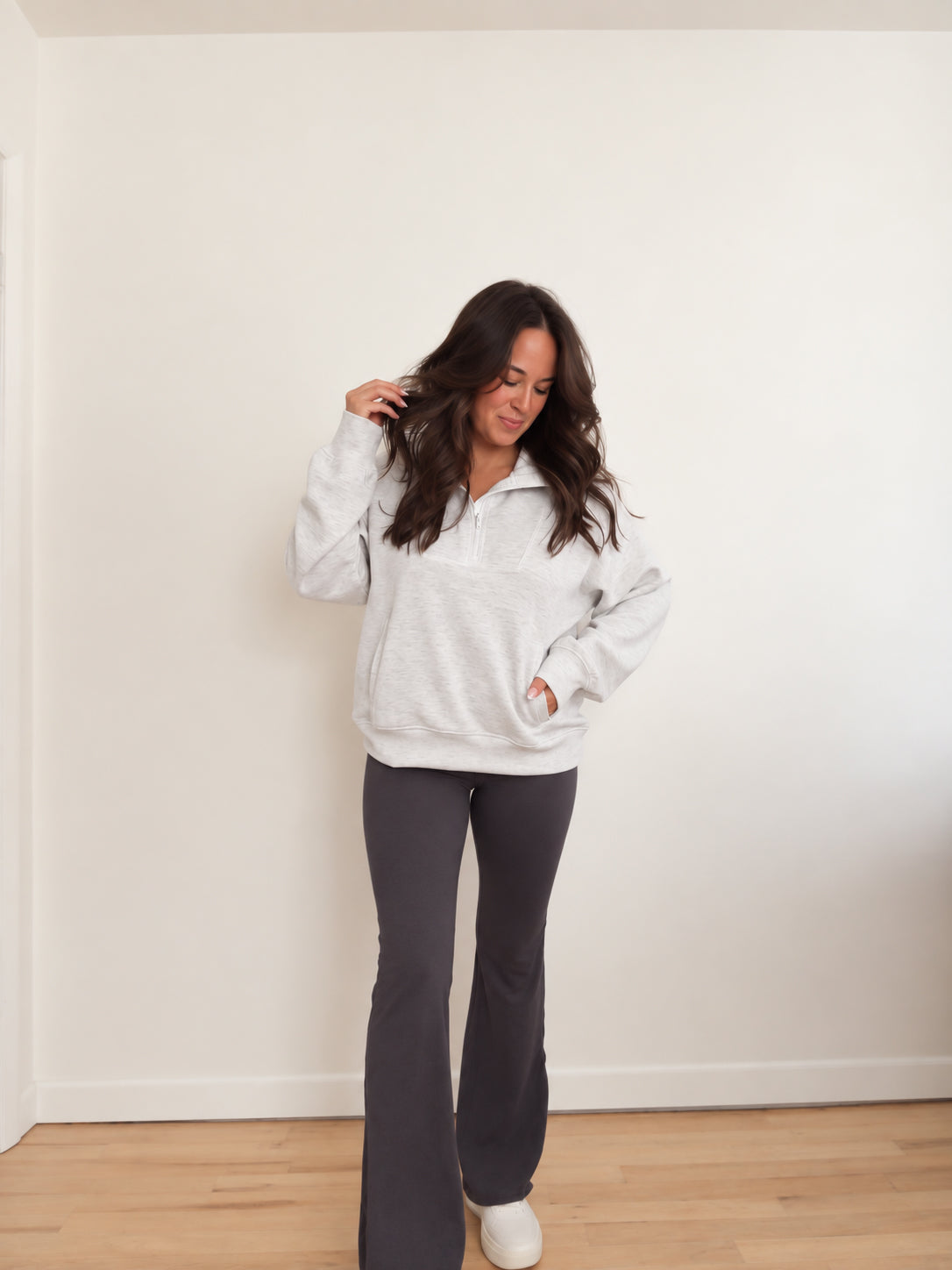 Hali Pullover - Heather Grey